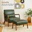 Tabouret et chaise d'appoint en similicuir de style Mid-Century avec pieds en bois d'hévéa noyer-1306297613