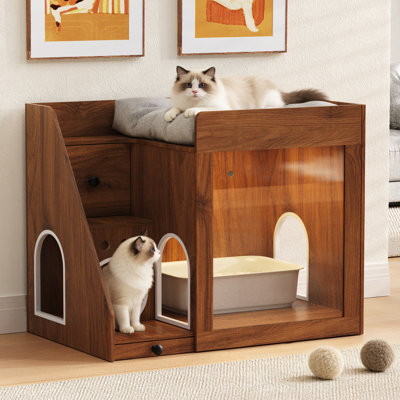 Enceinte de litière pour chat avec lumière DEL RVB