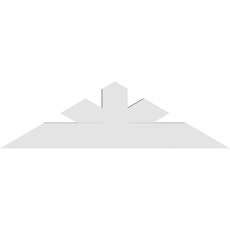 Support à pignon Saratoga, H 10,5 po x l 36 po (pas: 7/12), P 4 po x F 4 po, PVC