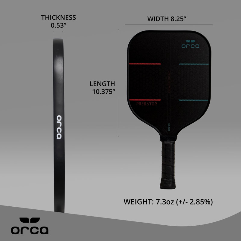 Orca Pickleball Predator Performance Series Fiberglass Pickleball Paddle - Power Edition Pickleball Paddles