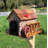 Amish Stone Mailbox, Handmade, with Waterwheel Design, Barn Style