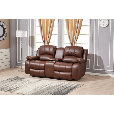 Convergent Faux Leather Reclining Loveseat