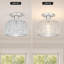 Plafonnier semi-encastré en nickel brossé rétro avec globe en verre transparent, pour couloir, cuisine, salle de bain, éclairage de chambre à coucher-999531223