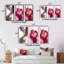 «Celebration In Raspberry Blush», 3 pièces sur toile-2139517613-2139517614