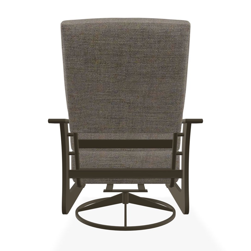Chaise berçante pivotante en polymère St. Catherine, Tissage uni cendre coulée Sunbrella®, Beachwood