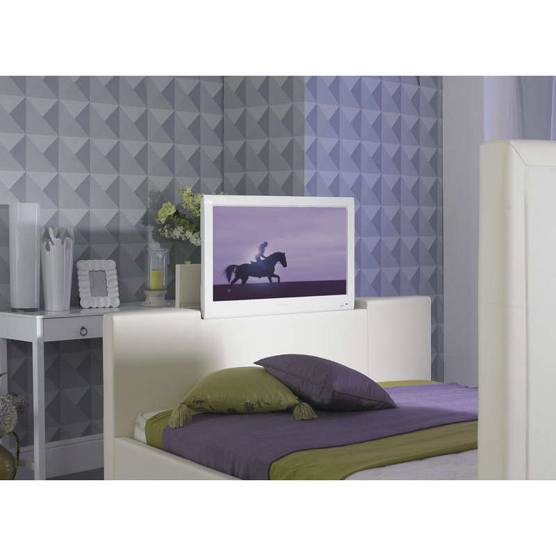 Nyah Upholstered Bed, Double (4'6), Ivory