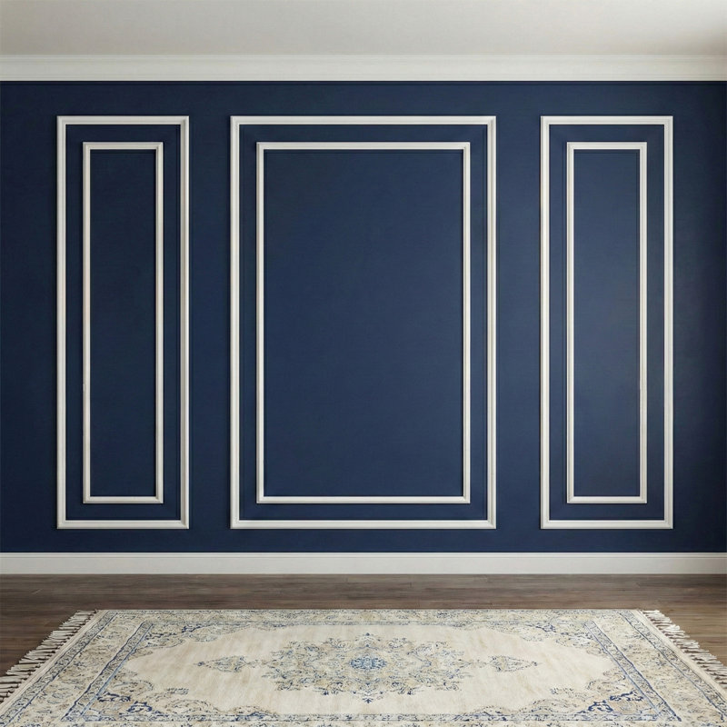 Pre-Cut Wall Molding Kit for Accent Walls –3-Frame Layered Wall Trim Panels, Paintable PS for DIY Full Wall Accent in Living Room, Bedroom, and Dining Room