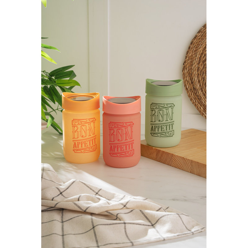 Ensemble de pots (3 pièces), H 4,3 po x l 3,1 po x P 3,5 po