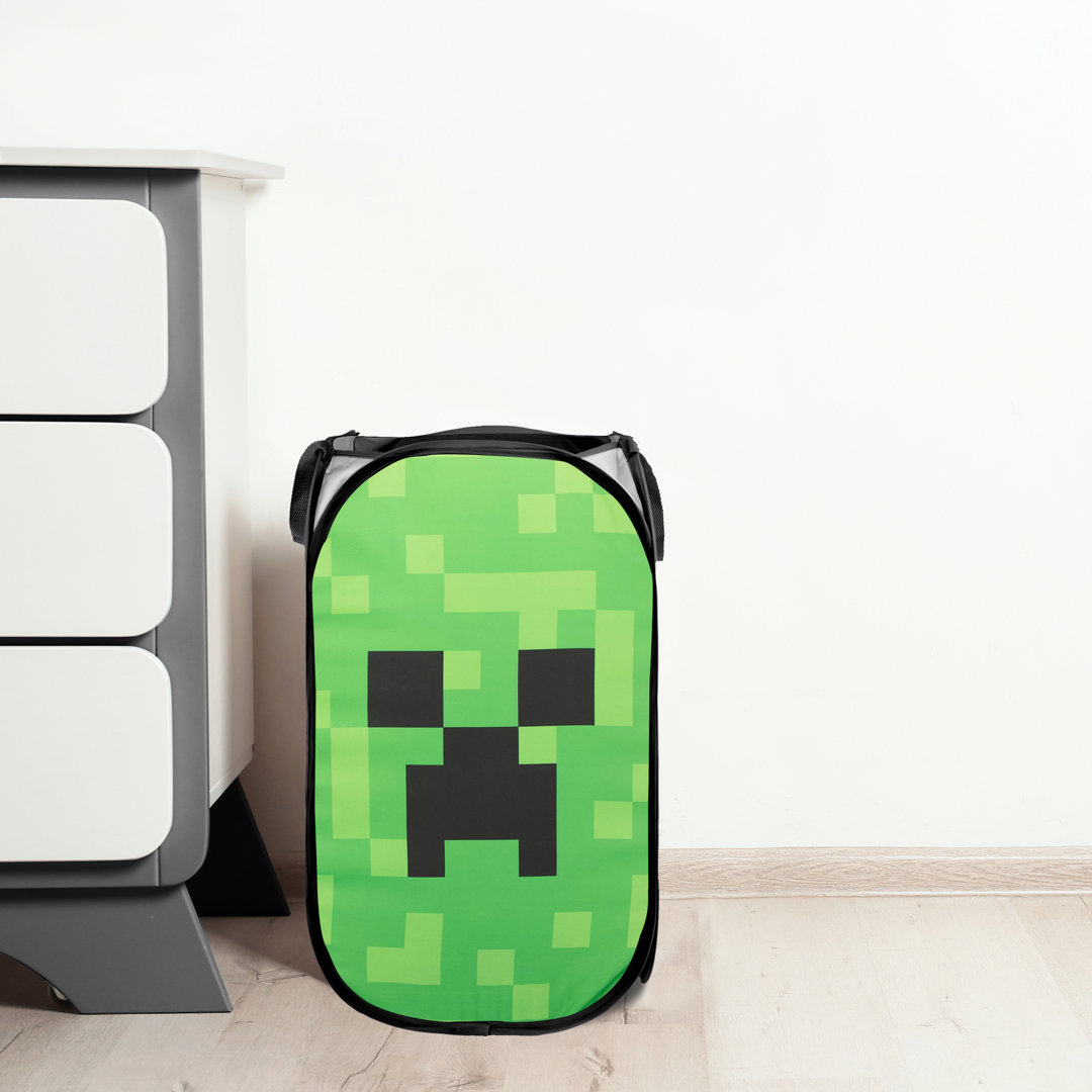 Minecraft Creeper 80l Pop-up WÃ¤schekorb - WÃ¤schekorb fÃ¼r Kleidung oder Spielzeug