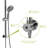 Shower With 10Inch Overhead And Hand Shower, , 5 Modes, Wall Mounted, Bathroom Kit Arm Included-127299654