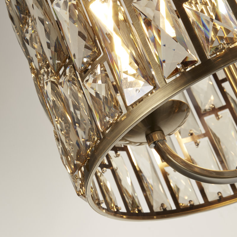 Magana 5 - Light Drum Chandelier, 3, 38cm W, Silver