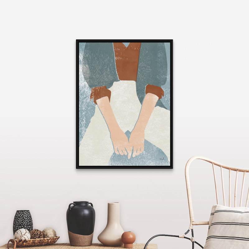" Casual II " by Moira Hershey, Black Framed, 42" H x 32" W x 1.75" D