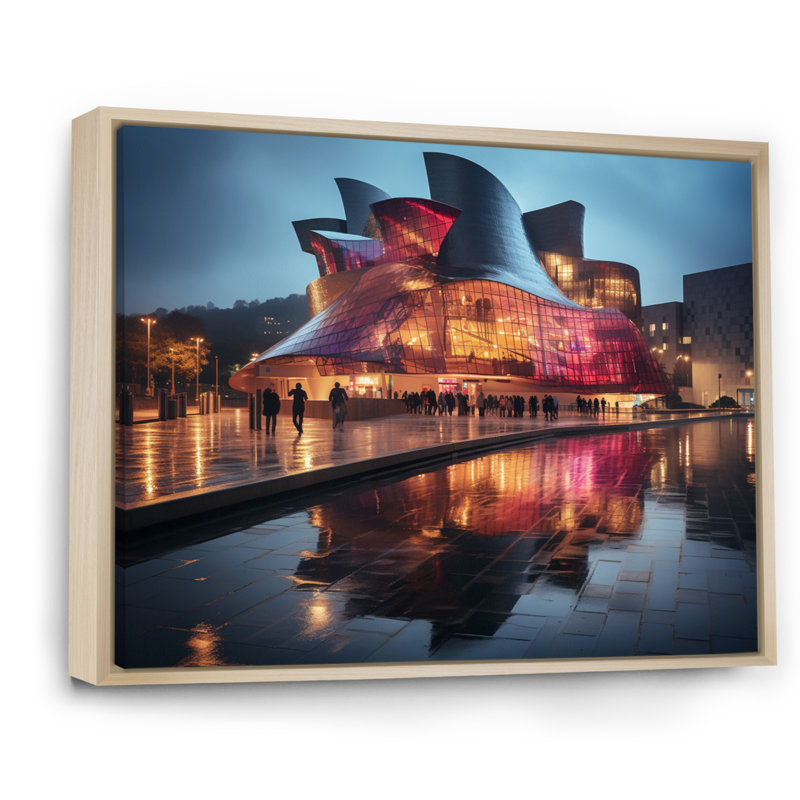 Spain Guggenheim Museum In Bilbaoin III - Spain Canvas Art Print, H 30 po x l 40 po, Cadre naturel flottant