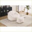 Fauteuil à billes en mousse à mémoire de forme pour adultes Teens - Housse en chenille douce, intérieur / extérieur | Rond | Ours en peluche