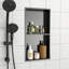 Double tablette de niche de douche en acier inoxydable