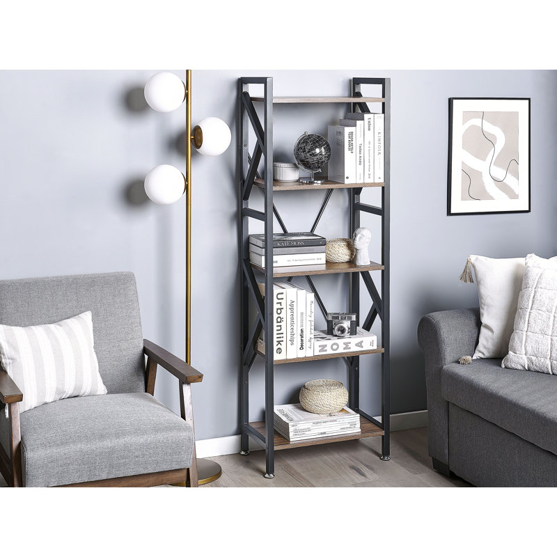 Jenna 150cm H x 47cm W Steel Standard Bookcase