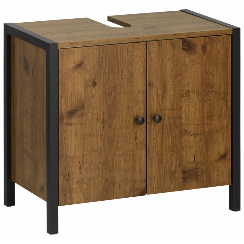 Blake Solid Wood Back To Wall Toilet Unit, Brown