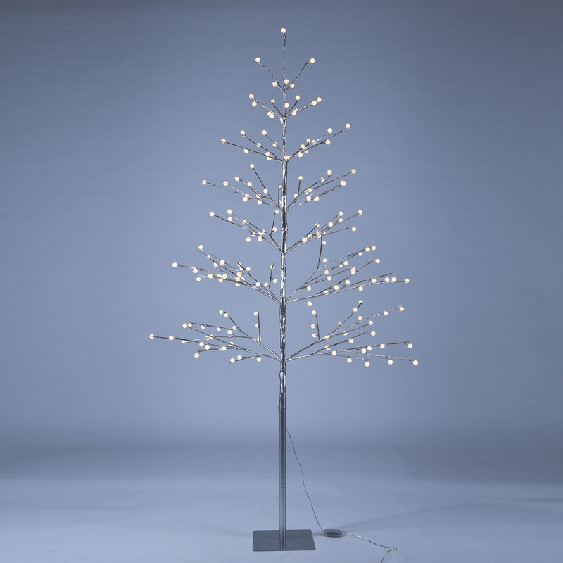 8.38 " LED Indoor / Outdoor Lighted Trees & Branches, Silver