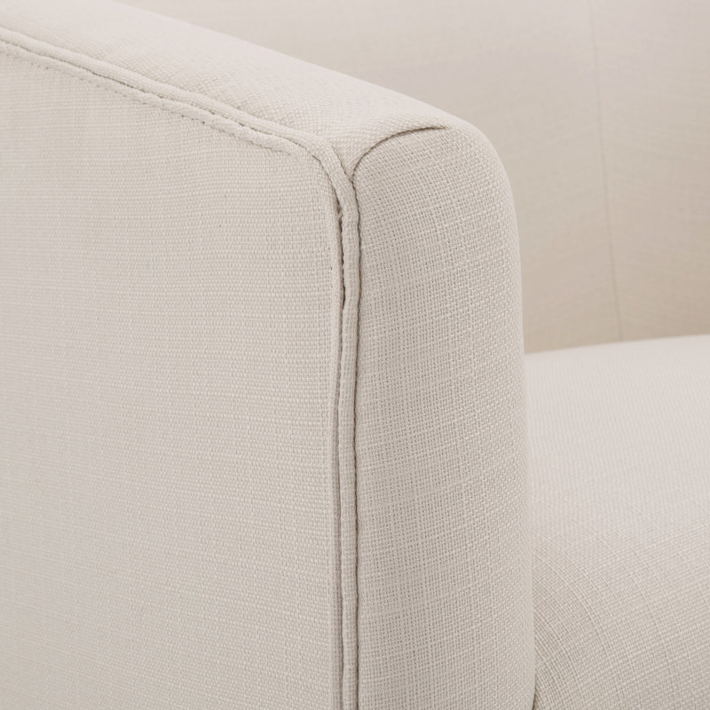 Fauteuil pivotant en jupe de lin Earl