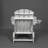 Folding Adirondack Chair with Dual Cup Holder - Composite Adirondack Chair with Wood Texture- White-1174612590