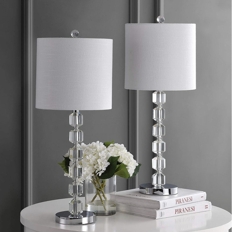 Ensemble de lampes de table transparentes 27,5 po