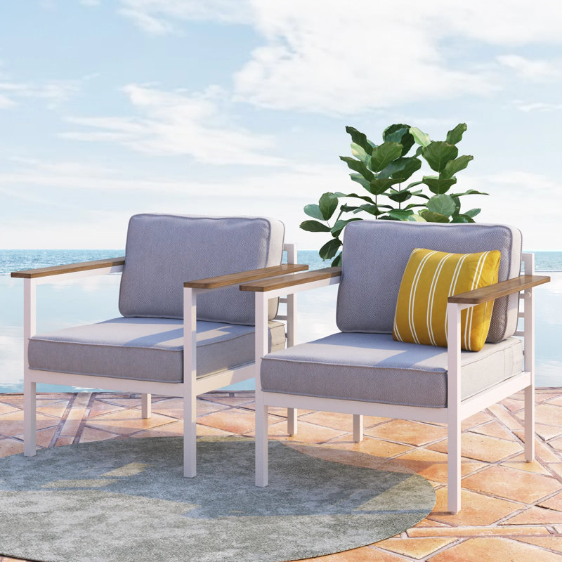 Ensemble de chaises de patio blanches
