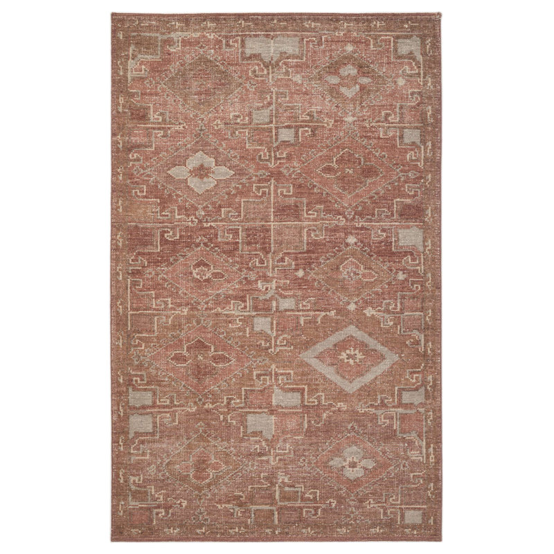 Tapis Zaynab en laine noué à la main Maeve, Rectangle 7 pi 9 po x 9 pi 9 po