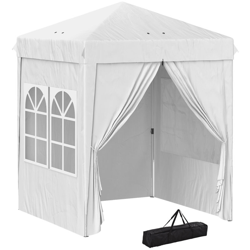 Abri pliant pour tente de fête, H 98,4 po x l 79,9 po x P 79,9 po, White