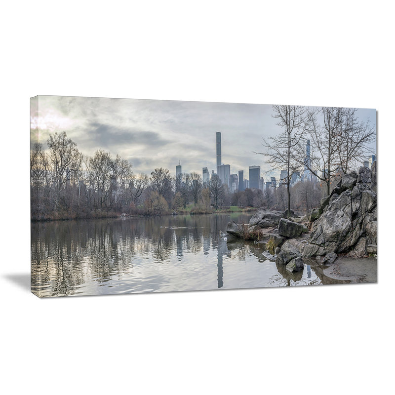«Black and White Central Park NYC», reproduction de photo sur toile tendue, H 8 po x l 12 po x P 1 po, Toile tendue