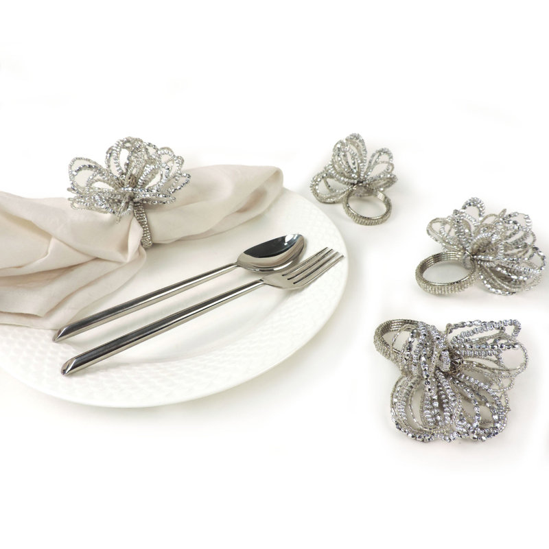 Rond de serviette Lazy Daisy, Argent