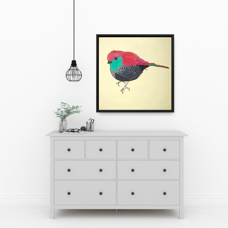"Illustration d'un petit oiseau mauve"