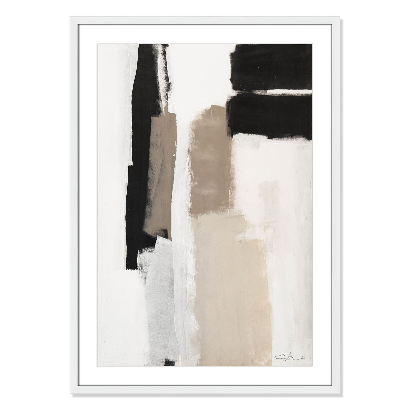 Giverny Earth Scapes II by  Print, Yes, White Single Picture Frame, 35.5" H x 25.5" W x 1.25" D