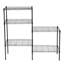 Étagère de rangement autoportante réglable en acier au carbone, support de rangement en métal personnalisable pour la maison et la buanderie, noir