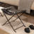 Collapsible Leather and Metal Stool-564297427