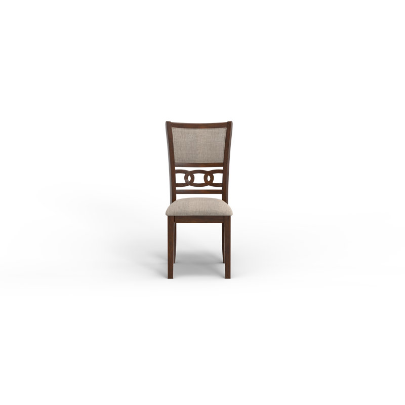 Ziemer Jackins 4 - Person Round Solid Wood Dining Set, Cherry Brown, 30" H x 47.25" L x 47.25" W
