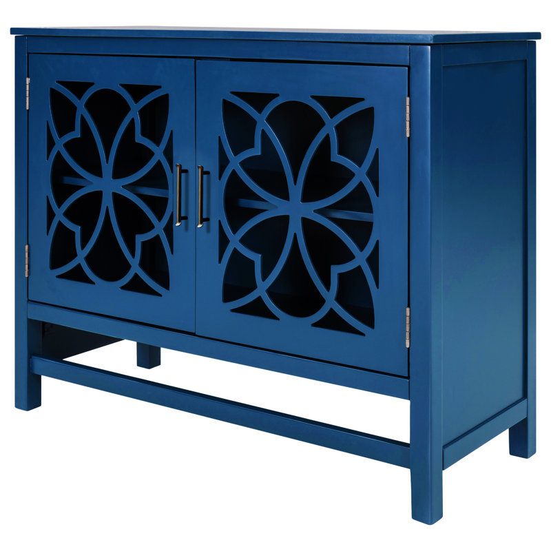 Buffet décoratif 2 portes Tahacha, Bleu marine