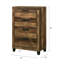 Commode 4 tiroirs Bari en chêne rustique