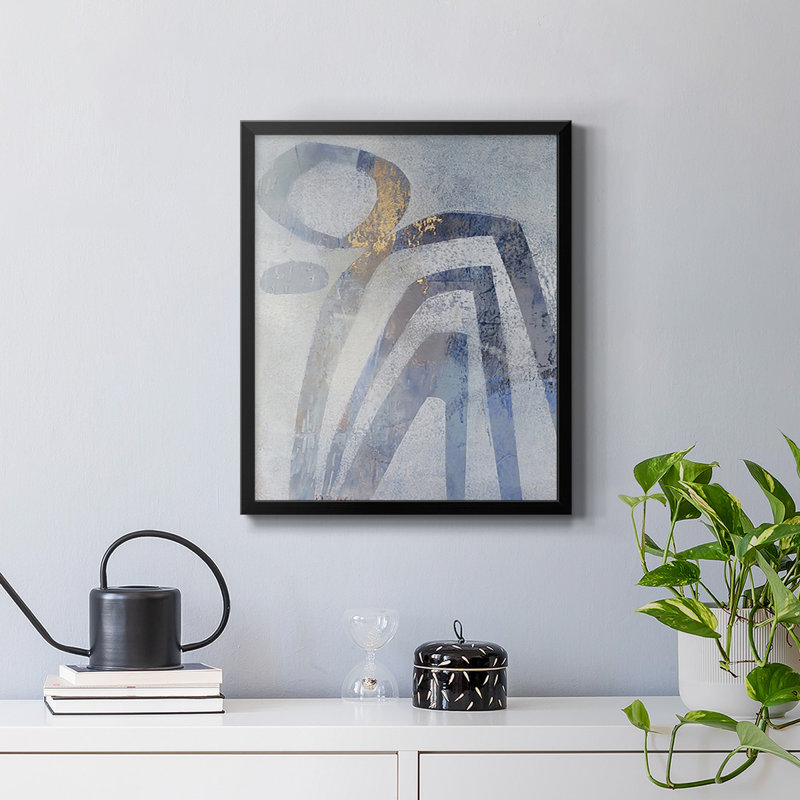 Toile encadrée de qualité supérieure Linx IV - prête à être accrochée, H 24 po x l 20 po, Noir