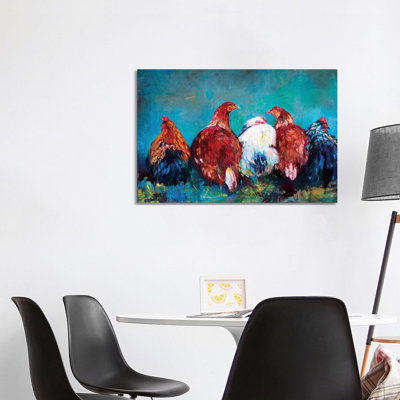 Hen Friends by Sue Gardner - No Frame Gallery-Wrapped Canvas Giclée on Canvas