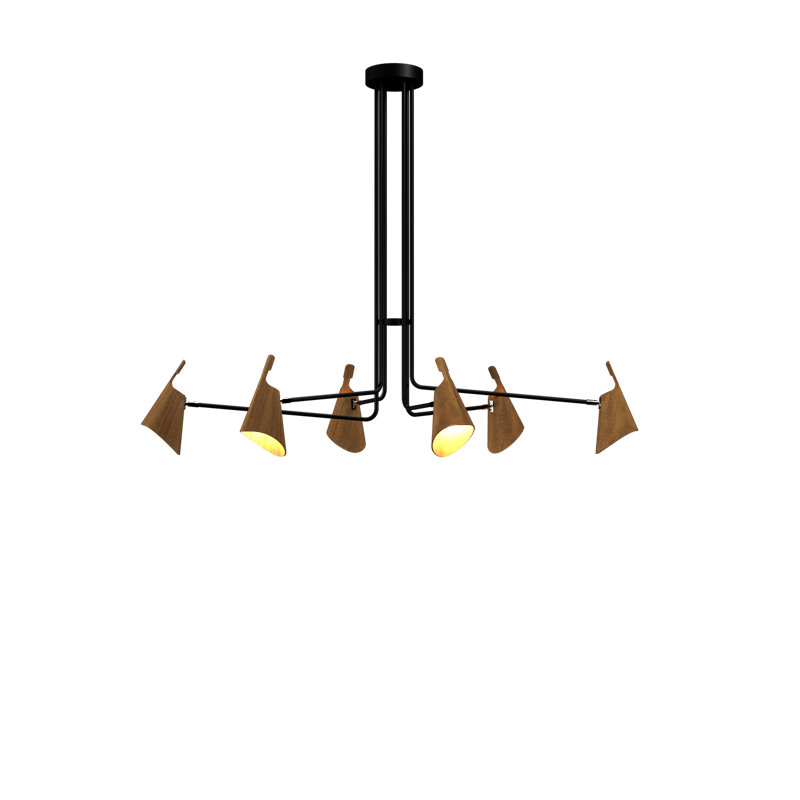 Chandelier, Louro Freijó, 43.11" H x 39.76" W x 25.79" D, 4