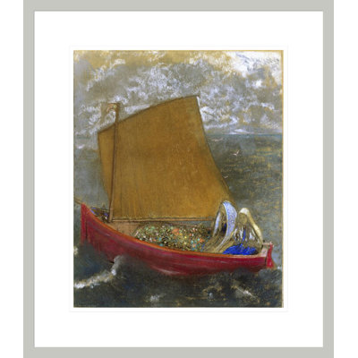 «La Voile Jaune» par Odilon Redon, impression giclée sur cadre