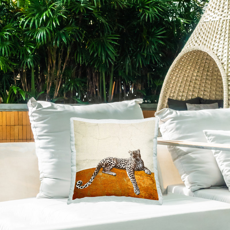 Housse et insert de coussin décoratif carré en polyester pour l'intérieur et l'extérieur