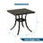 21'' Square Cast Aluminum Outdoor Side Table with Woven Hollow Top