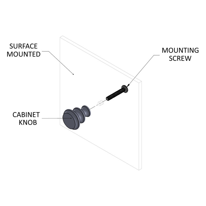 Beresford 1" Length Geometric Knob, Matte Black