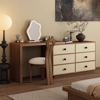 Makeup Vanity with Light mirror,6 drawers,1 chair