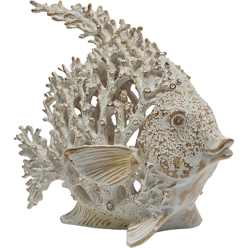 Statue de poisson-corail blanc