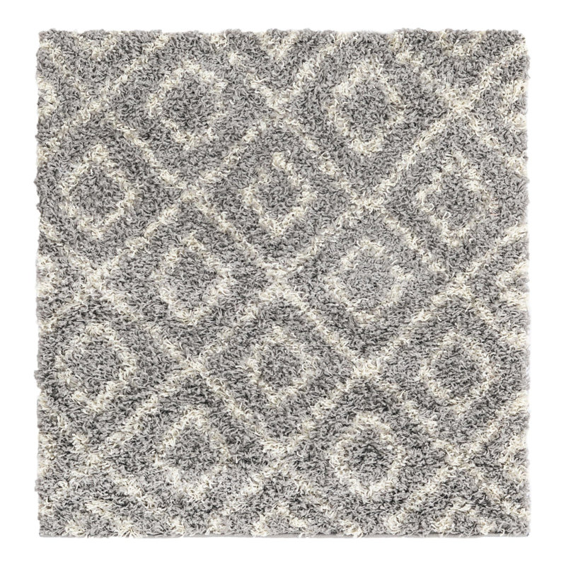 Azbill Geometric Indoor Rug, Square 3'3"