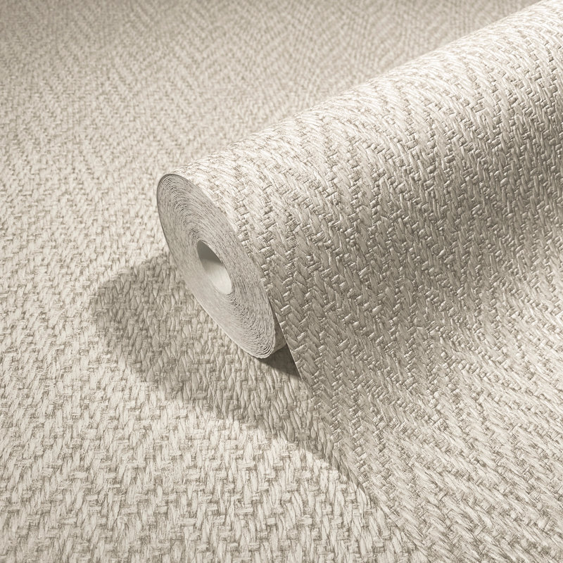 Rouleau de papier peint texturé Sisal Weave, Beige