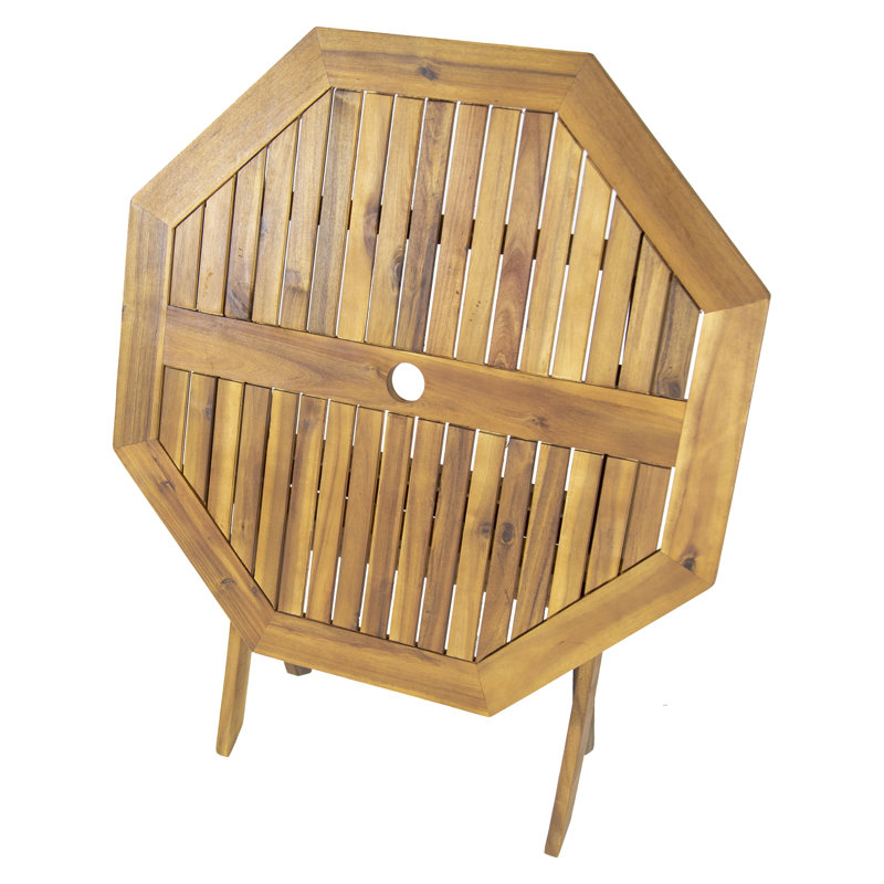 Rasch 4 - Person Acacia Wood Patio Dining Set with