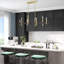 Lustre linéaire très grand en laiton satiné 8 lumières avec accents bronze-804421144-804421145